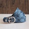 کمربند زنانه دخترانه گوچی عرض2/5 سگک طرح Gucci نقره ای