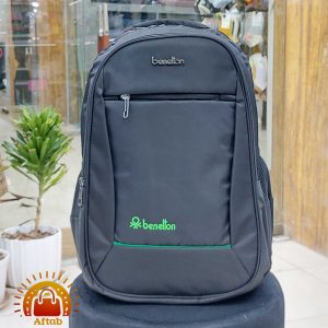 کوله پشتی برزنتی اسپورت دخترانه پسرانه طرح Benelton سبز