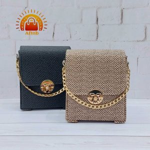کیف دوشی زنانه دخترانه صندوقی طرح کنفی