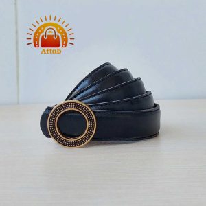 Alternative view of کمربند زنانه دخترانه دور دوخت سگک گرد عرض 2/5cm