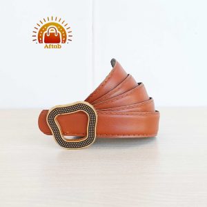 Alternative view of کمربند زنانه دخترانه دور دوخت سگک دفرمه طرح 2 عرض 2/5cm