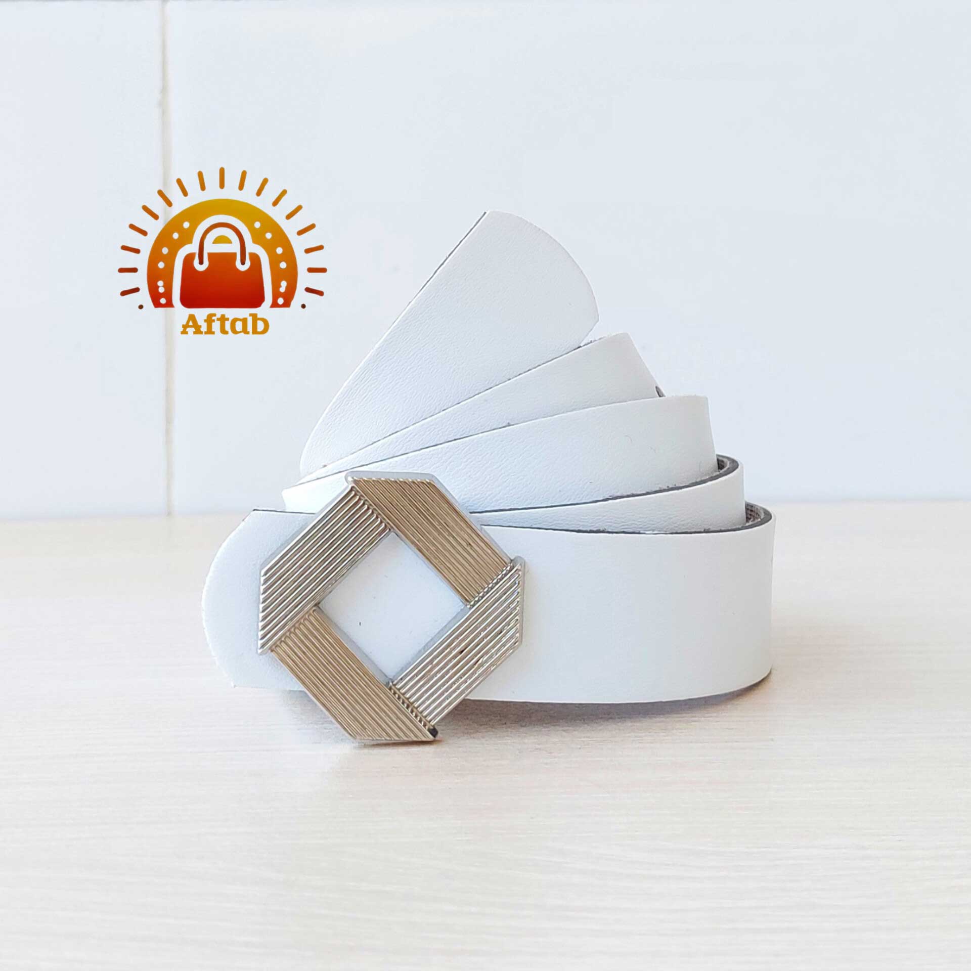 کمربند زنانه دخترانه سگک لوزی سگک نقره ای عرض 3cm - Image 3