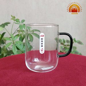 لیوان پیرکس پایین قوص دسته کله غازی وارداتی (تکی)