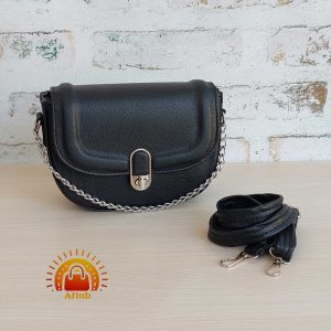 کیف دوشی زنانه دخترانه قفل پیچ جلو زنجیر