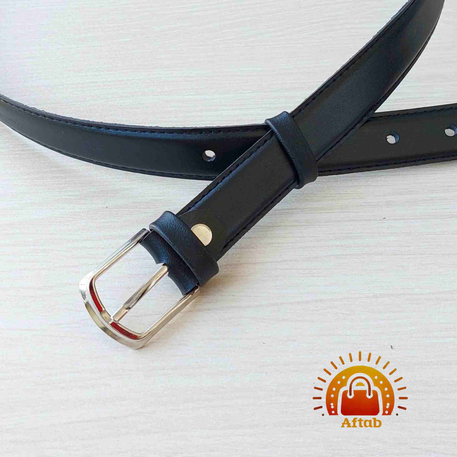کمربند زنانه دخترانه دور دوخت سگک کلاسیک عرض 2/5cm - Image 2