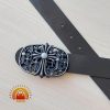 کمربند زنانه دخترانه کروم هارتز صلیبی عرض 3/5cm