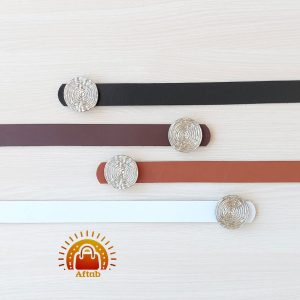 کمربند زنانه دخترانه سگک گرد عرض 3cm