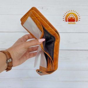 Alternative view of کیف پول مردانه تاشو جیبی دکمه خور سایز کوچک وارداتی