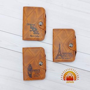 کیف پول مردانه تاشو جیبی دکمه خور سایز متوسط وارداتی