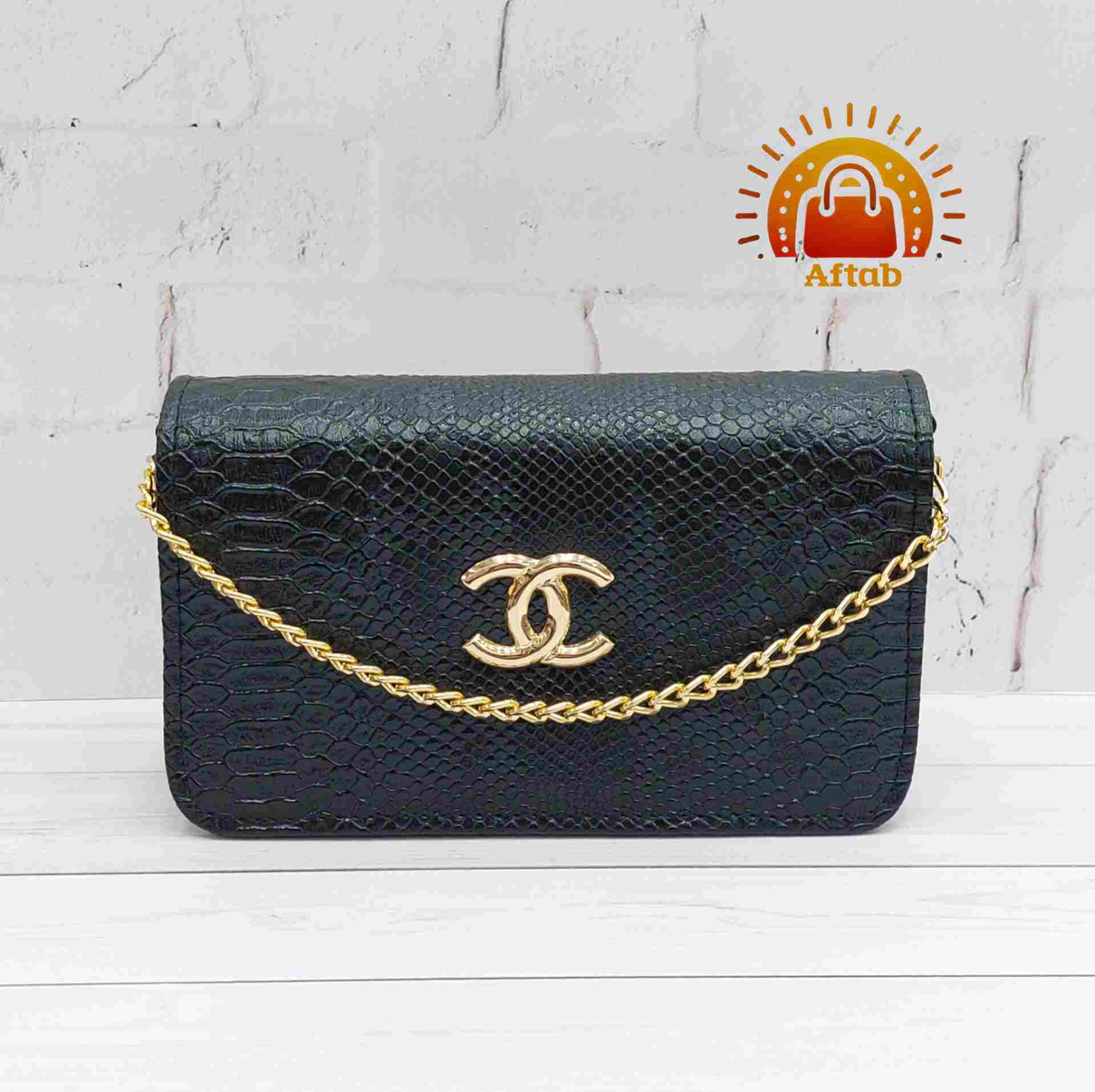 کیف دوشی زنانه دخترانه Chanel جلو زنجیر پوستماری - Image 3