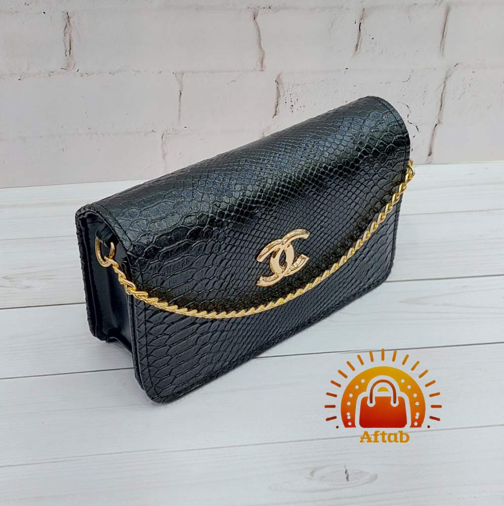 کیف دوشی زنانه دخترانه Chanel جلو زنجیر پوستماری - Image 5