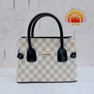 کیف دوشی زنانه دخترانه دسته کوتاه طرح LV چهارخونه