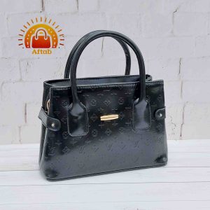 کیف دوشی زنانه دخترانه دسته کوتاه مشکی طرح LV