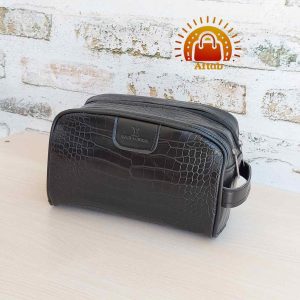 شوز بگ مردانه دو زیپ طرح LV سنگی